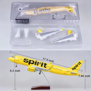 Vibrant Yellow Airbus A320 Model 1/80 Scale 12 S0869c9dc88a4434baf33ec8ce3012348B