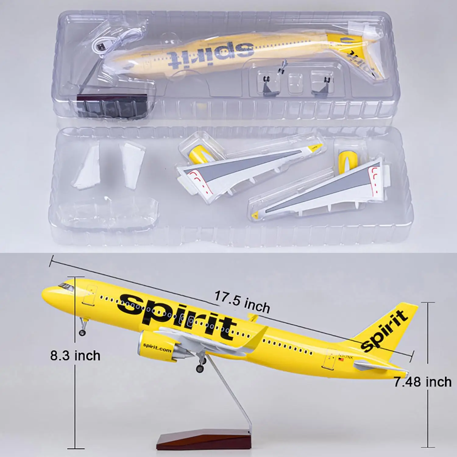 Vibrant Yellow Airbus A320 Model 1/80 Scale 6 Vibrant Yellow Airbus A320 Model 1/80 Scale - Image 6