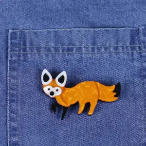 Playful Cartoon Fox Brooch in Vibrant Acrylic 10 S08787a2a96124b25a934218ef7636c29B