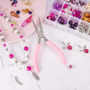 Elegant Mini Jewelry Pliers with Pink Handles 14 S087ab6776883403db26ab0c51b7427edM