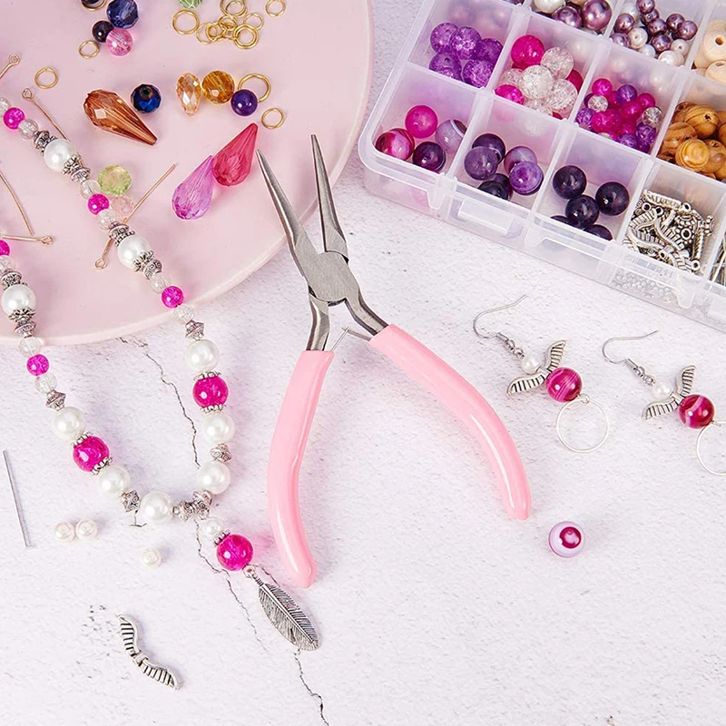 Elegant Mini Jewelry Pliers with Pink Handles 5 Elegant Mini Jewelry Pliers with Pink Handles - Image 5