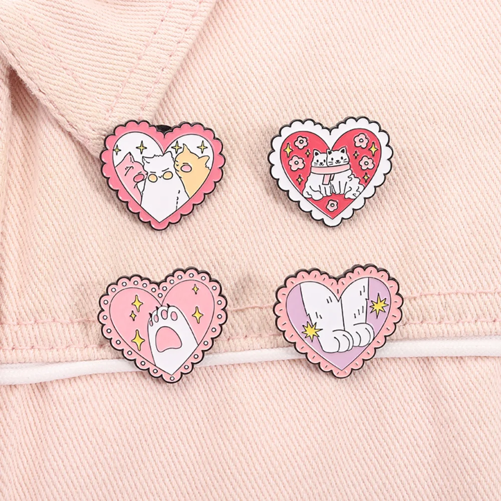 Cute Cat Love Brooch Set for Fashion 4 Cute Cat Love Brooch Set for Fashion - Image 4