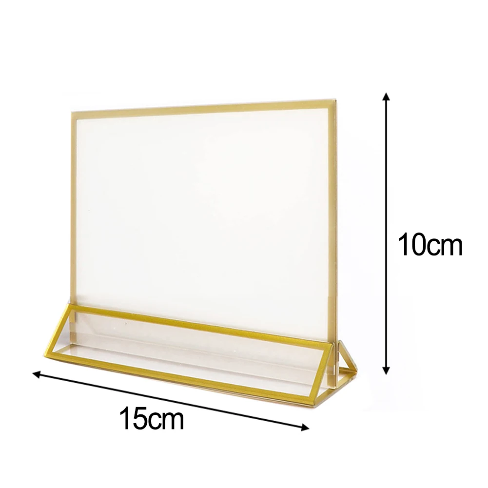 Gold Border Acrylic Sign Holder 10x15cm, 13x18cm, 15x21cm 9 Gold Border Acrylic Sign Holder 10x15cm, 13x18cm, 15x21cm - Image 9