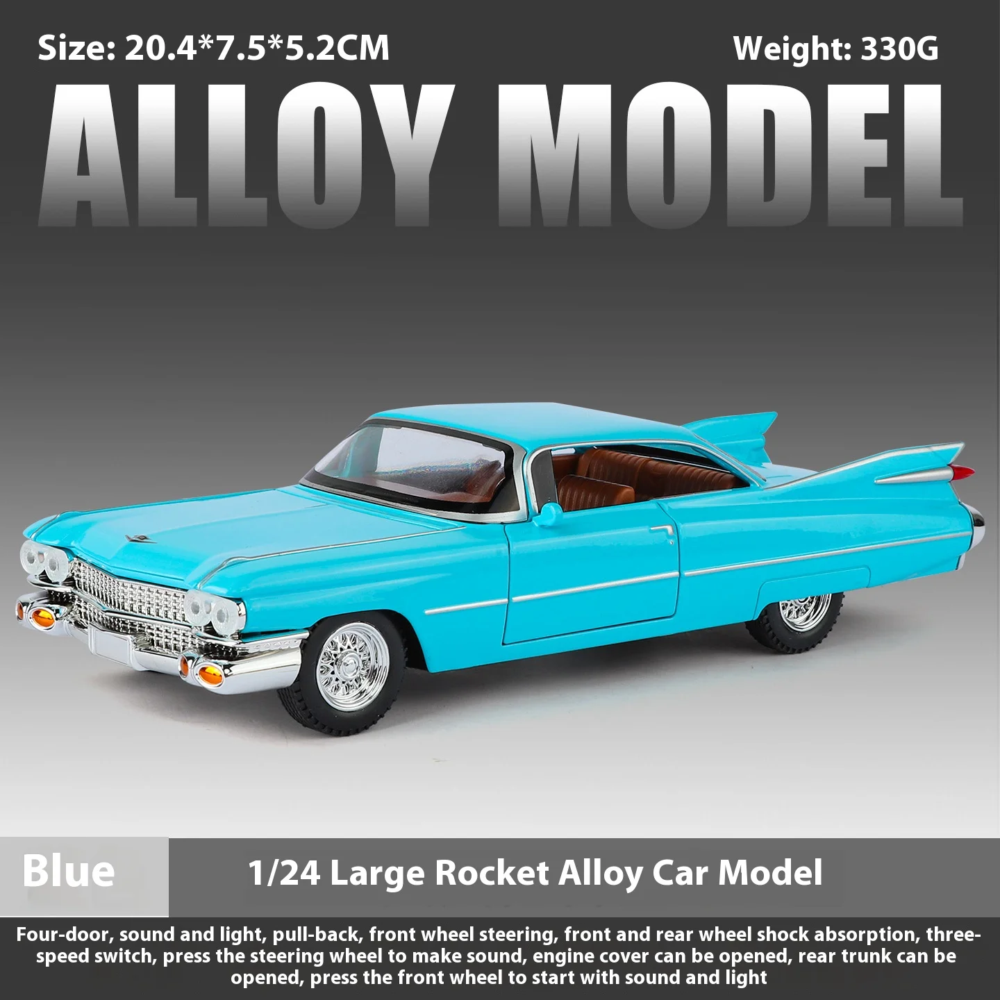 1959 Cadillac Eldorado Die-Cast Model in Blue 10 1959 Cadillac Eldorado Die-Cast Model in Blue - Image 10