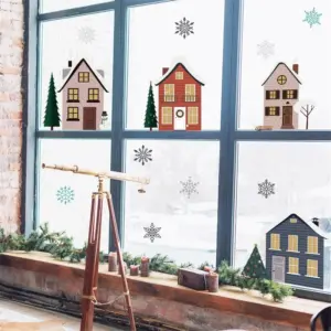 Christmas Houses Window Stickers 20x30cm Set 11 S08e0fc6e97234a25a4a4b4ee88b27994M