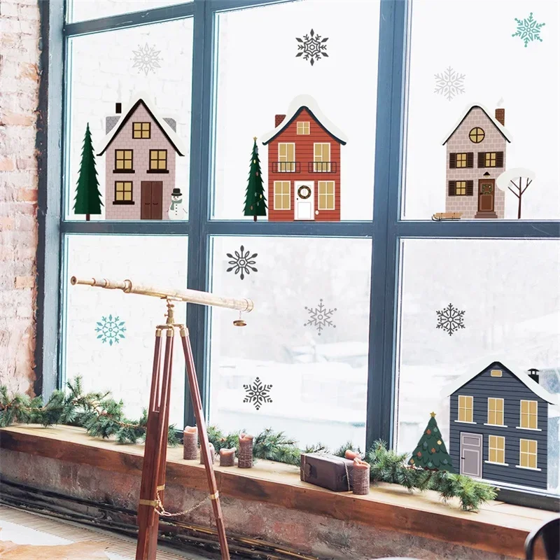 Christmas Houses Window Stickers 20x30cm Set 5 Christmas Houses Window Stickers 20x30cm Set - Image 5