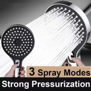 High-Pressure 130mm Shower Head with 3 Spray Modes 12 S08ed361f9a9f48f5b933cc4f4ed248f9n