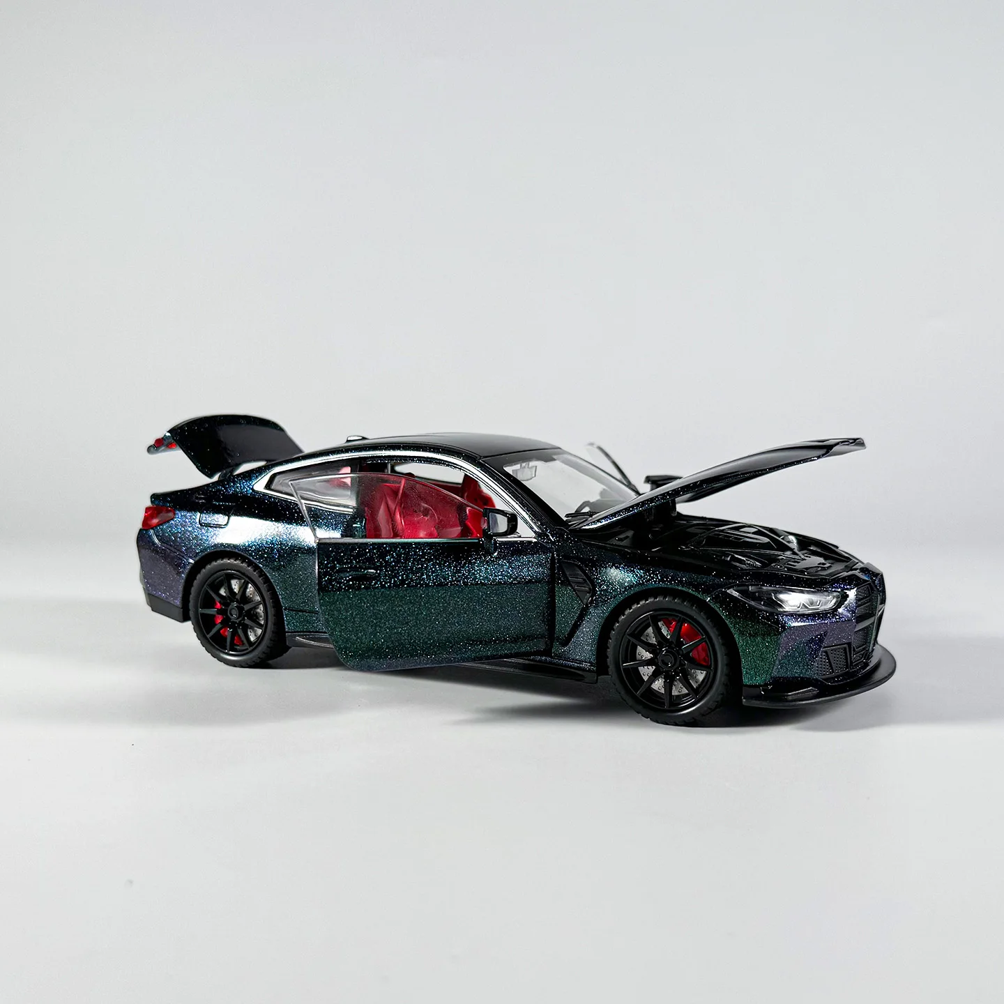 1:24 Alloy Car Model in Vibrant Yellow 5 1:24 Alloy Car Model in Vibrant Yellow - Image 5