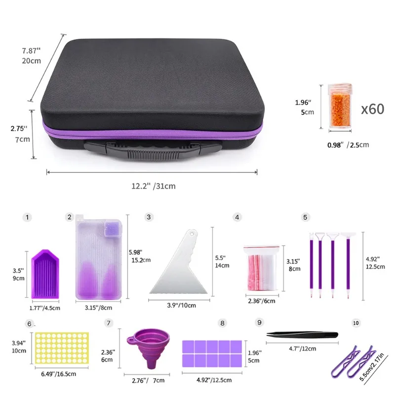 Large Capacity Diamond Painting Toolkit Set in 30/60/120 Slots 8 Large Capacity Diamond Painting Toolkit Set in 30/60/120 Slots - Image 8