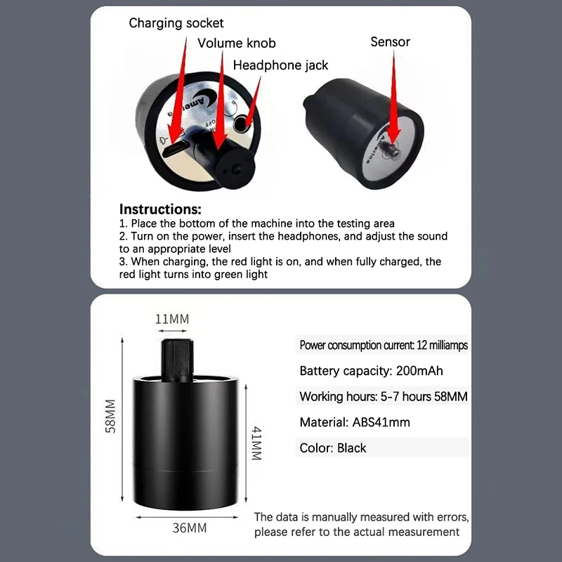 Portable Black Water Leak Detector for Pipes 5 Portable Black Water Leak Detector for Pipes - Image 5