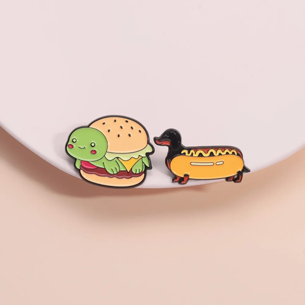 Playful Food Brooch Set with Cartoon Design 6 Playful Food Brooch Set with Cartoon Design - Image 6