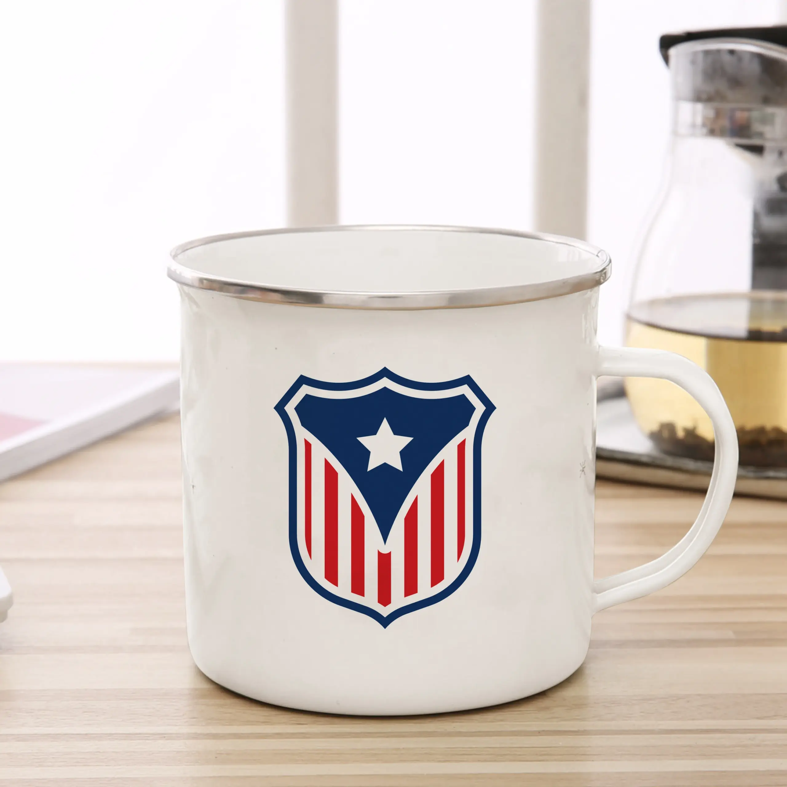 USA Patriot Enamel Mug with Flag Design 4 USA Patriot Enamel Mug with Flag Design - Image 4