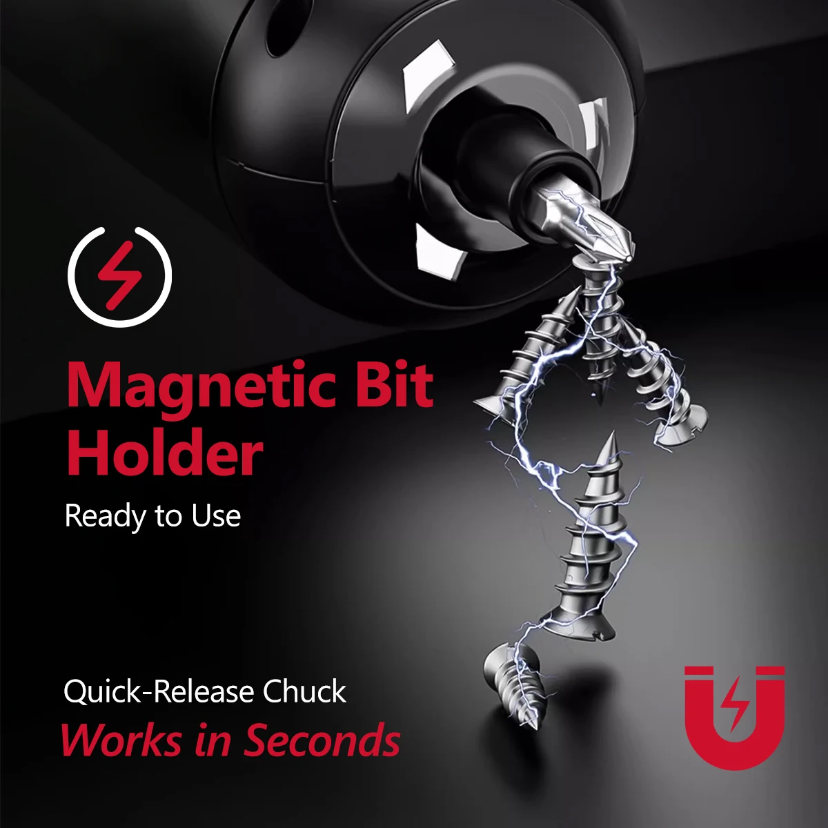 Black 16-Piece Smart Electric Screwdriver Set 2 Black 16-Piece Smart Electric Screwdriver Set - Image 2