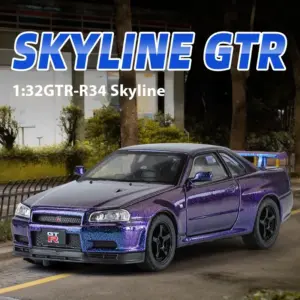 Nissan GTR R34 Skyline 1:32 Diecast Model Car 12 S09edbb304f1c4627bc787d0a5735ce1bT