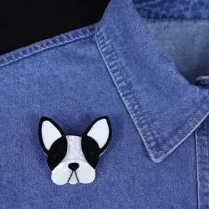 Acrylic Fighting Dog Brooch for Bags and Jackets 10 S0a444a7a4d114f47af1d3fdb1378d0614