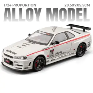 Gold Nissan Skyline R34 GT-R Model 1:24 Scale 16 S0a588357657d49578ccb13d0a7a899b2c