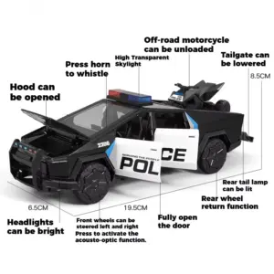 1:24 Scale Police Car Diecast Model 13 S0ad3677ef786485dbc2a65c5da454a29z