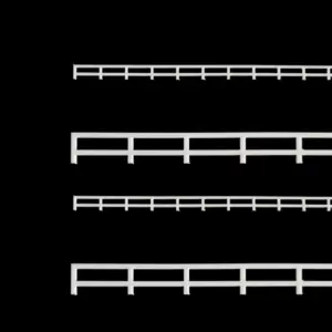 White HO Scale Guardrails Set for Model Railways 10 S0ae49acc065e48afb56df142a46044cfK