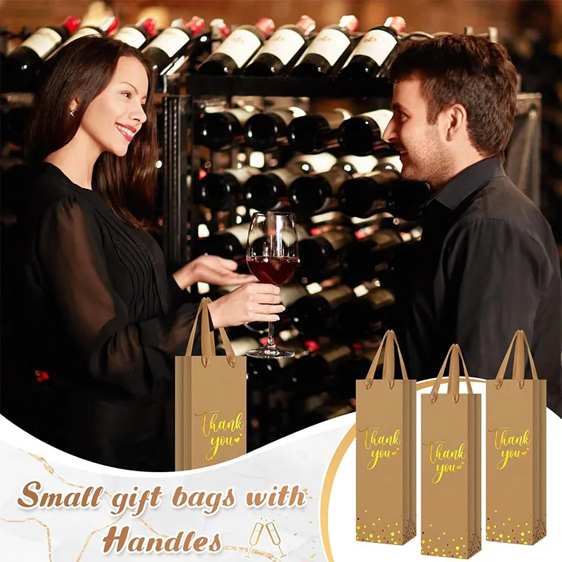 Elegant Kraft Gift Bags with Handles 6 Elegant Kraft Gift Bags with Handles - Image 6