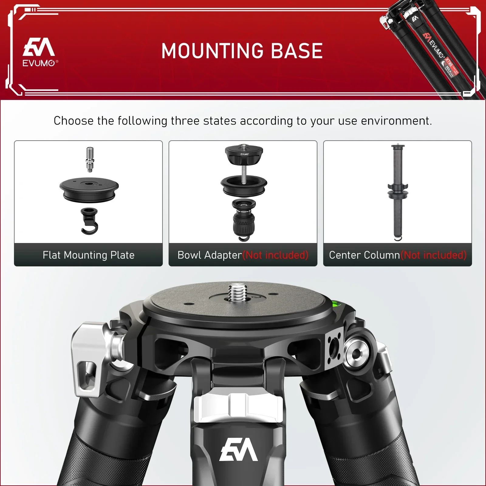 EVUMO XT9S Carbon Fiber Tripod for Cameras 5 EVUMO XT9S Carbon Fiber Tripod for Cameras - Image 5