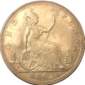 Queen Victoria Copper Coin Replica 31mm Antique Style