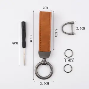 Skoda Fabia Leather Keychain in Stainless Steel 11 S0b5f9b5c77e541c0b332f9ea95296b3bu