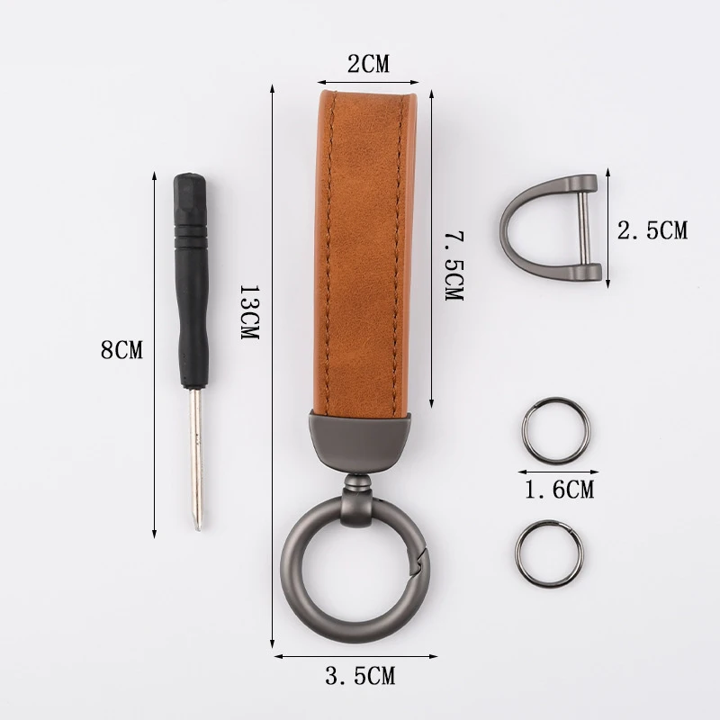 Skoda Fabia Leather Keychain in Stainless Steel 6 Skoda Fabia Leather Keychain in Stainless Steel - Image 6