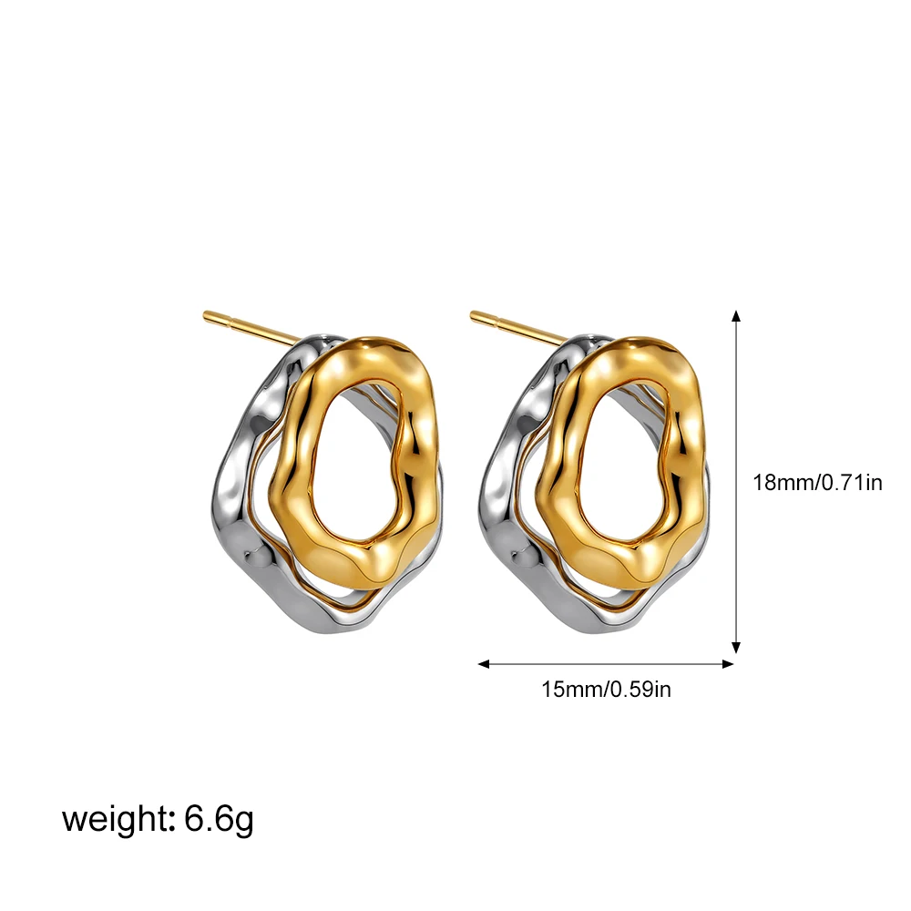 Bold Gold Geometric Hoop Earrings 8 Bold Gold Geometric Hoop Earrings - Image 8