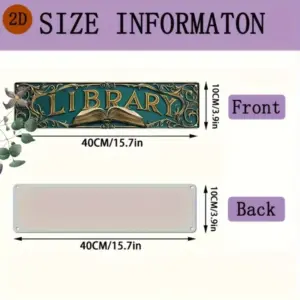 Vintage Library Metal Sign 10x40cm 9 S0c16e0ddec4c4a289031556c818b3d0ff