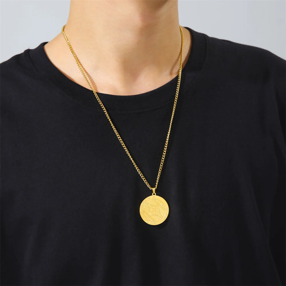 Stainless Steel Occult Pendant Necklace 5 Stainless Steel Occult Pendant Necklace - Image 5
