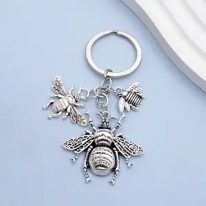 Vintage Stainless Steel Keychain with Charms 14 S0ca75c5046e843c8954f035007d1fbbez