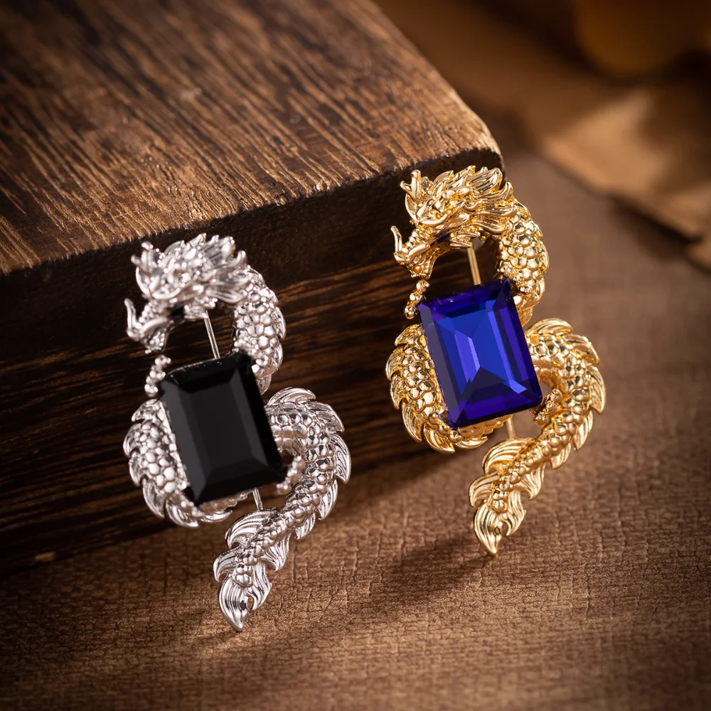 Zodiac Dragon Pin in Gold or Silver 5 Zodiac Dragon Pin in Gold or Silver - Image 5