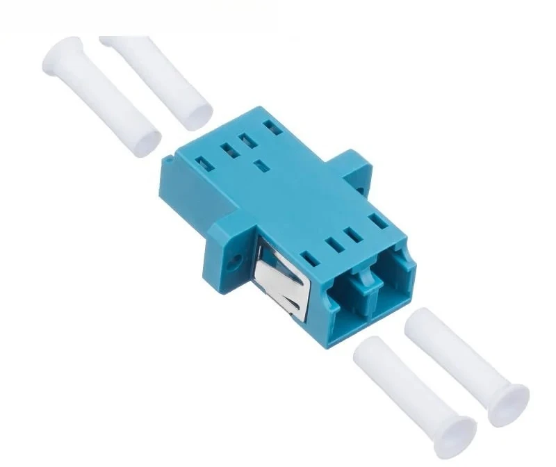 Blue LC-LC Duplex Fiber Optic Flange Adapter 5 Blue LC-LC Duplex Fiber Optic Flange Adapter - Image 5