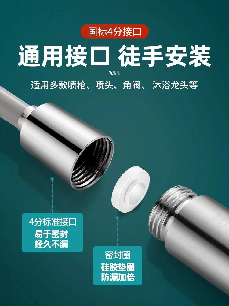 Flexible Stainless Steel Bathroom Plumbing Hose 1.5-5M 3 Flexible Stainless Steel Bathroom Plumbing Hose 1.5-5M - Image 3