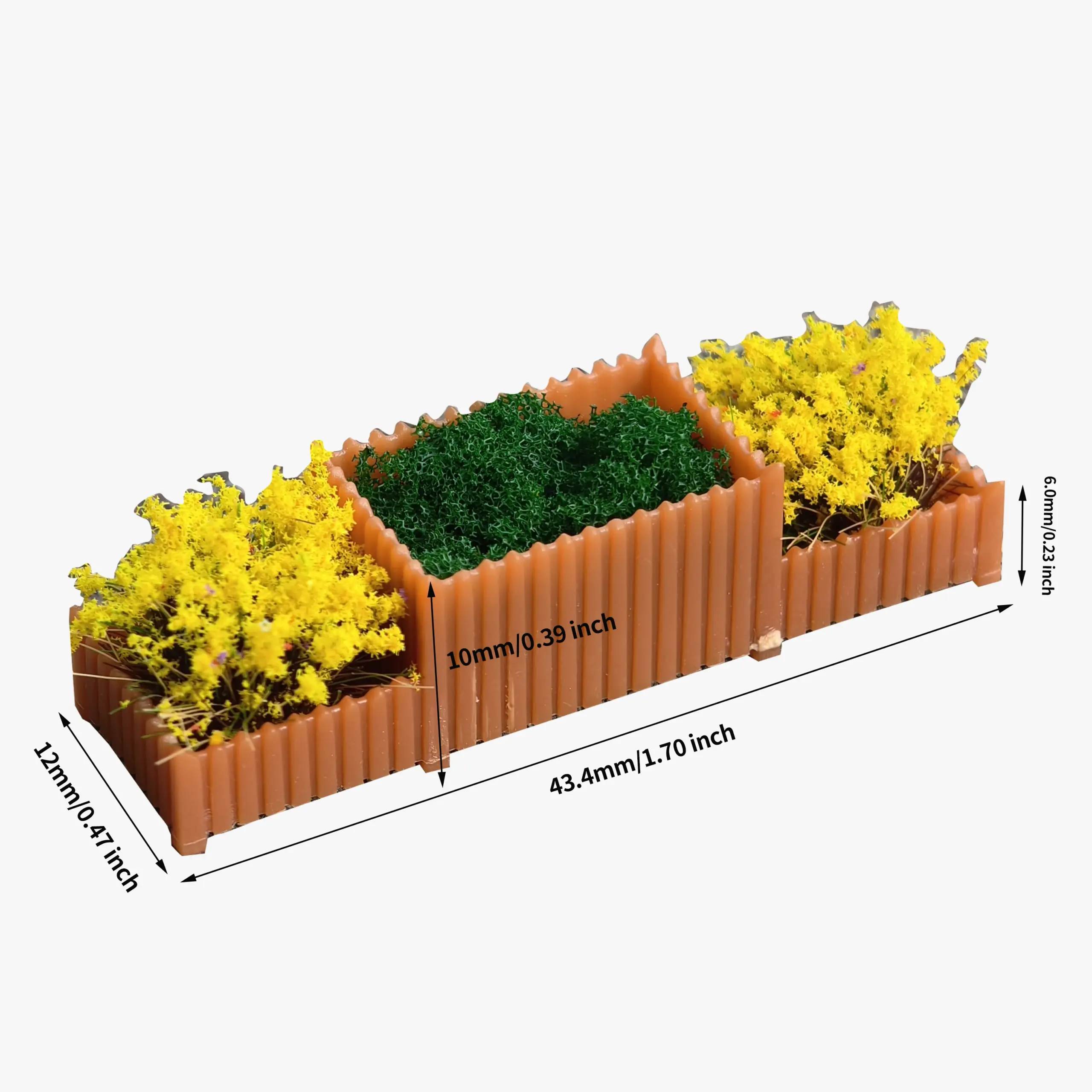 Vibrant Miniature Flower Bed Set for Dioramas 2 Vibrant Miniature Flower Bed Set for Dioramas - Image 2