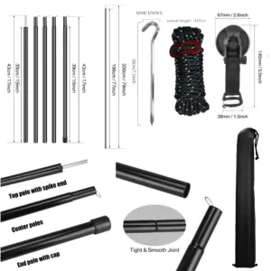 Durable Waterproof Car Side Awning 2x3m–4x5m 15 S0d10640c89cc4fec8664754c3235aa0dw