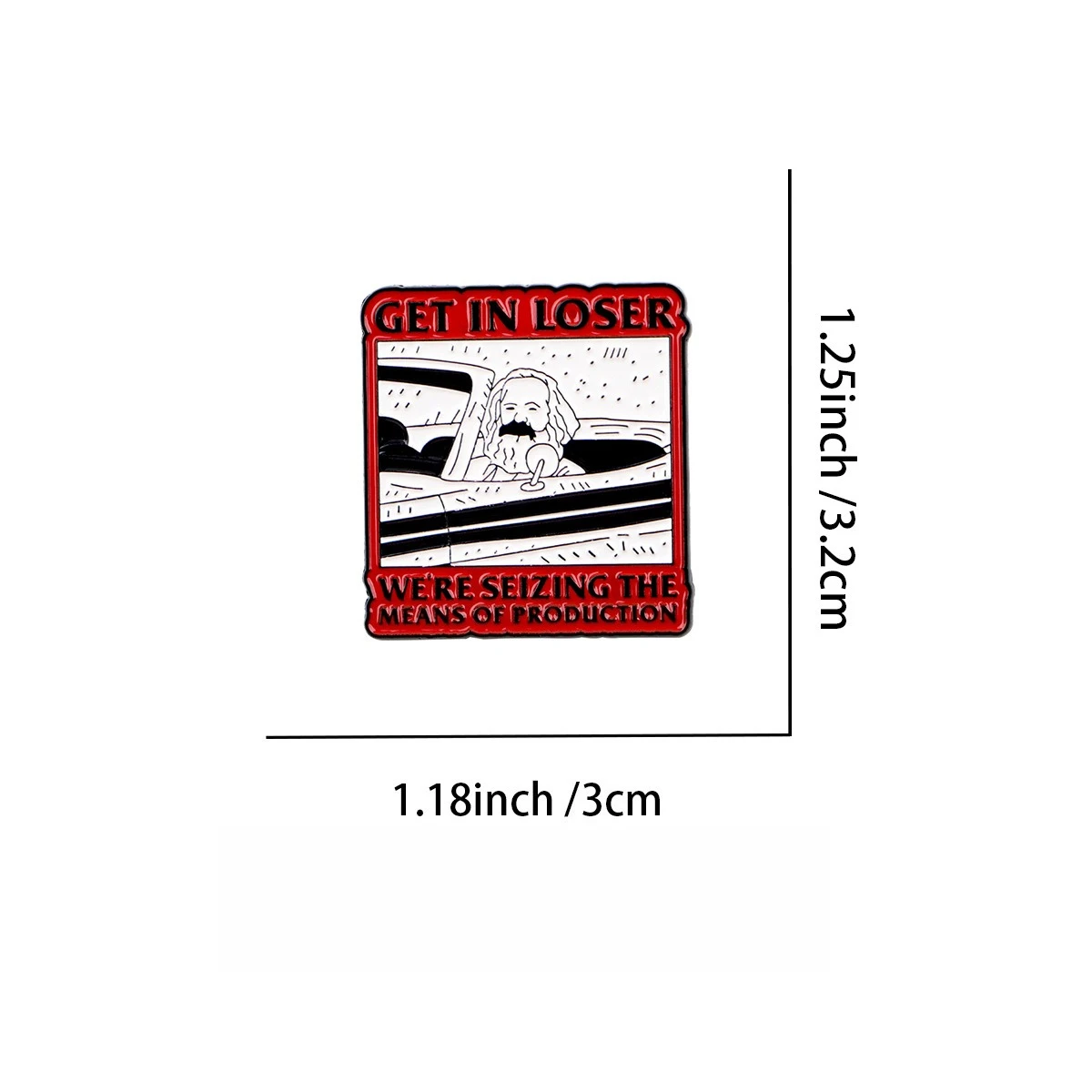 Cartoon-Themed Alloy Metal Brooch Set of Five 7 Cartoon-Themed Alloy Metal Brooch Set of Five - Image 7