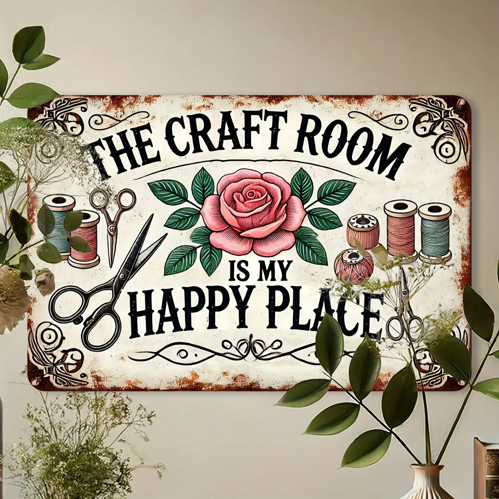 Vintage Aluminum Craft Room Sign 8x12 Inches 3 Vintage Aluminum Craft Room Sign 8x12 Inches - Image 3