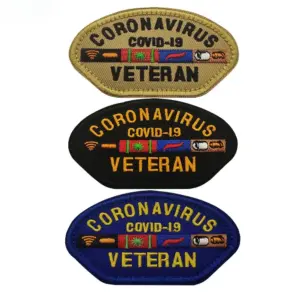 Virus Veteran Embroidered Patches Set of 3