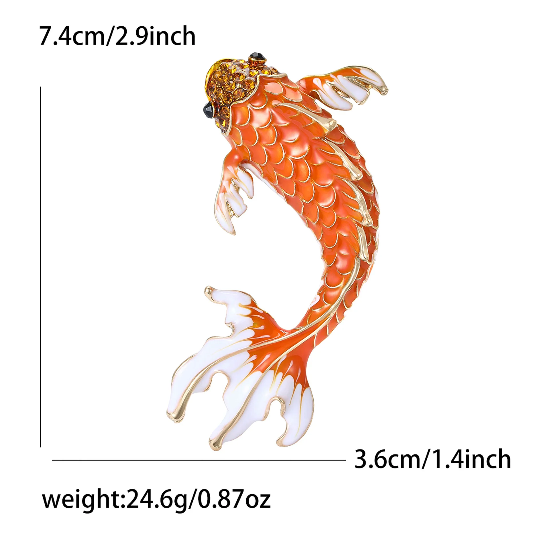 Red Koi Water Diamond Brooch 7 Red Koi Water Diamond Brooch - Image 7