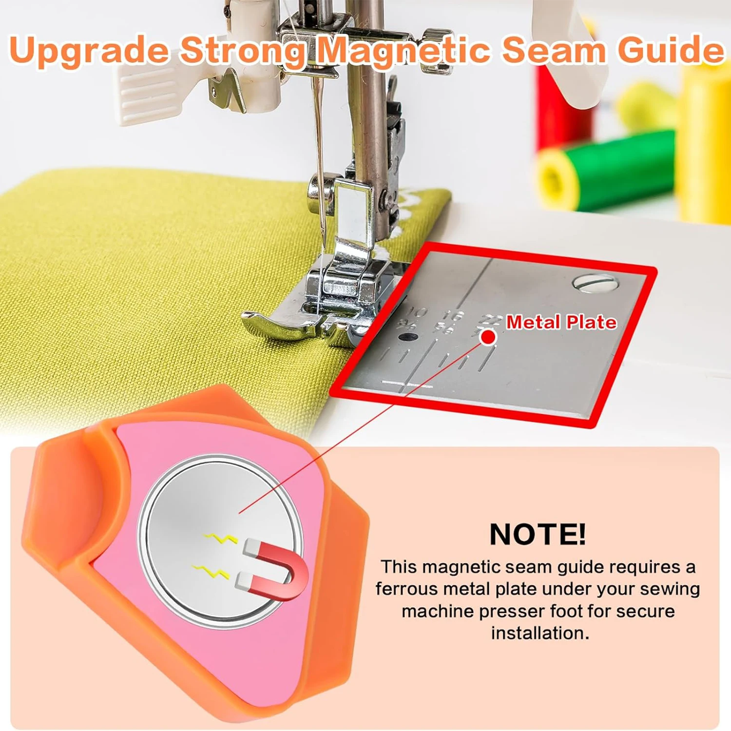 Colorful Magnetic Seam Guide Set for Sewing Machines 4 Colorful Magnetic Seam Guide Set for Sewing Machines - Image 4