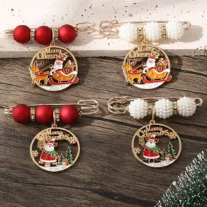 Festive Santa Brooch with Beads and Rhinestones 11 S0e1a9d14e28e484c87a8162b3bcb2bd9D
