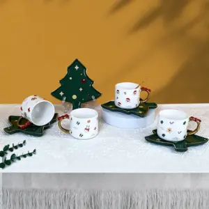 Festive Christmas Tree Ceramic Coffee Set 11 S0e27d957380f47cea9311becfe0043c3I