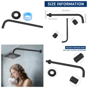 Modern Stainless Steel Shower Arm 30/40cm 15 S0e4ea5babc3747069cc064c96baec583Y