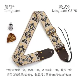 Elegant Embroidered Guitar Strap for Electric & Bass 19 S0e63b760171346478293a8910fdc057cA