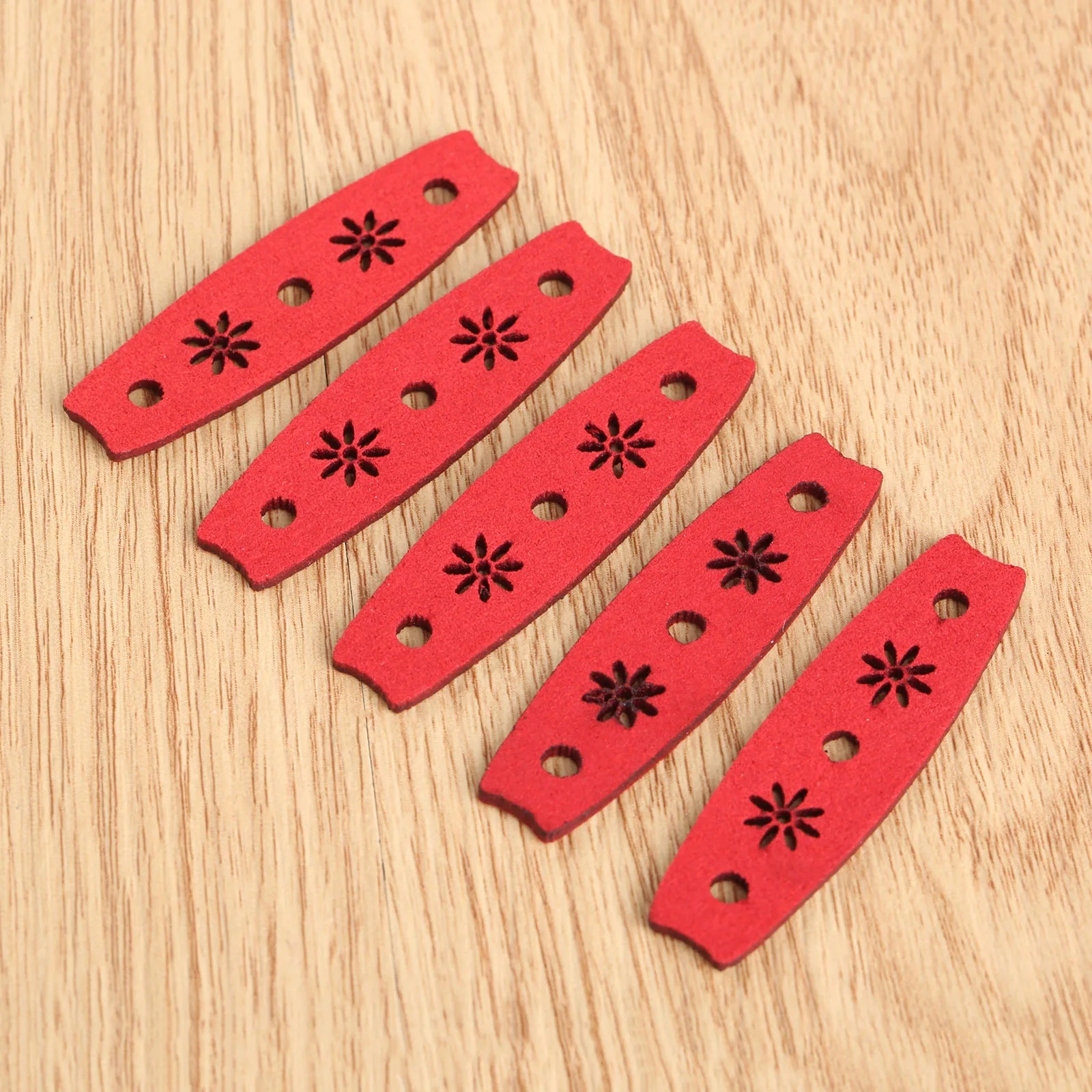 Red Microfiber Leather Slingshot Pouches Set 9 Red Microfiber Leather Slingshot Pouches Set - Image 9