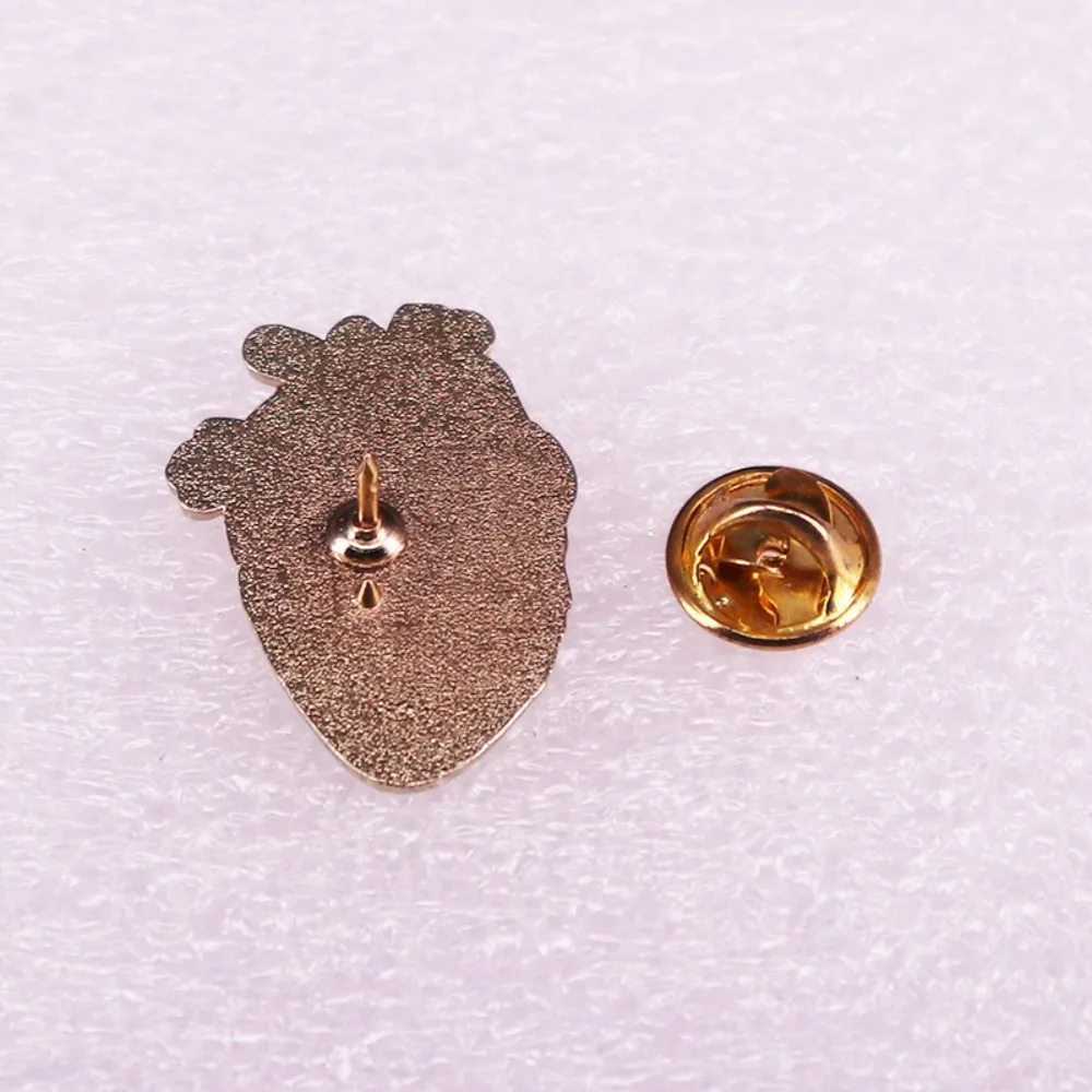 Flower Heart Copper Pin with Floral Accents 3 Flower Heart Copper Pin with Floral Accents - Image 3