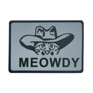 Playful Cat Patch with Cowboy Hat