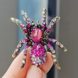 Bold Metallic Green Gem Spider Brooch 14 S0f58dadb17154f8db58a1f63bcf39861k