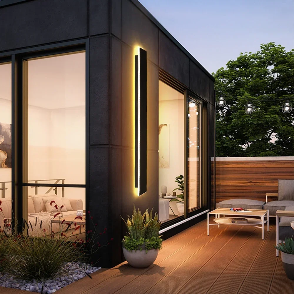 120 cm Modern LED Wall Lamp in Black 4 120 cm Modern LED Wall Lamp in Black - Image 4